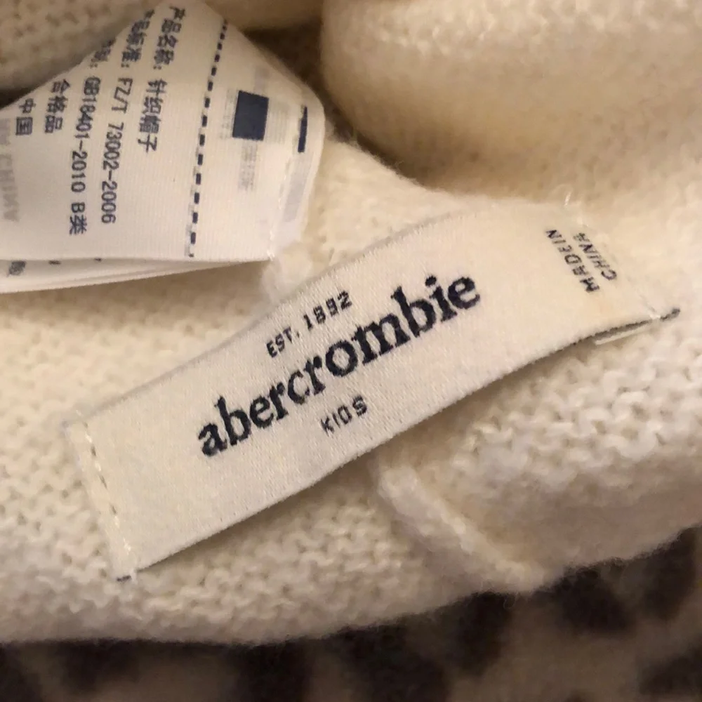 Abercrombie Kids Cream Beanie Hat Jewels One Size
